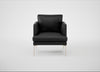 Matera Armchair Leather Grain Graphite 063 / Stainless Steel