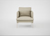 Matera Armchair Leather Grain Storm 006 / Stainless Steel