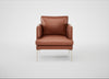 Matera Armchair Leather Stonewash Vintage Green 278 / Stainless Steel
