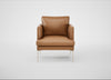 Matera Armchair Leather Stonewash Toffee 277 / Stainless Steel
