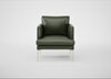 Matera Armchair Leather Stonewash Light Brown 274 / Stainless Steel