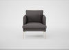 Matera Armchair Loop Boucle Granite / Stainless Steel