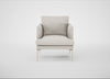 Matera Armchair Loop Boucle Polar / Stainless Steel