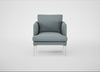 Matera Armchair Loop Boucle Sky / Stainless Steel