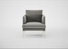 Matera Armchair Nobilis Velvet Dolphin / Stainless Steel