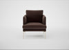 Matera Armchair Nobilis Velvet Espresso / Stainless Steel