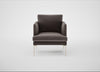 Matera Armchair Nobilis Velvet Sable / Stainless Steel