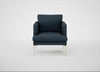 Matera Armchair Siena Cotton Deep Sea / Stainless Steel
