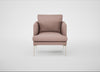 Matera Armchair Siena Cotton Dusky Pink / Stainless Steel