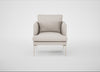 Matera Armchair Siena Cotton Natural / Stainless Steel