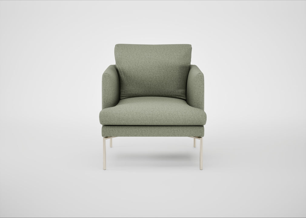 Matera Armchair Siena Cotton Pistachio / Stainless Steel
