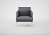 Matera Armchair Siena Cotton Shale Grey / Stainless Steel