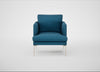 Matera Armchair St Moritz Wool Blue / Stainless Steel
