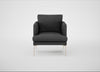 Matera Armchair St Moritz Wool Grey / Stainless Steel