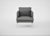 Matera Armchair St Moritz Wool Light Grey / Stainless Steel