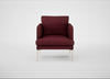 Matera Armchair St Moritz Wool Red / Stainless Steel