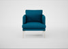 Matera Armchair St Moritz Wool Teal / Stainless Steel