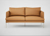 Matera 2 Seater Sofa Daino Leather Parchment / Stainless Steel