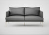 Matera 2 Seater Sofa Daino Leather Steel / Stainless Steel