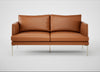 Matera 2 Seater Sofa Daino Leather Treacle / Stainless Steel