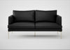 Matera 2 Seater Sofa Leather Grain Graphite 063 / Stainless Steel