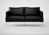 Matera 2 Seater Sofa Leather Stonewash Vintage Green 278 / Stainless Steel
