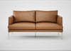 Matera 2 Seater Sofa Leather Stonewash Toffee 277 / Stainless Steel