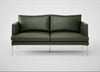 Matera 2 Seater Sofa Leather Stonewash Navy Blue 279 / Stainless Steel