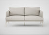 Matera 2 Seater Sofa Loop Boucle Polar / Stainless Steel