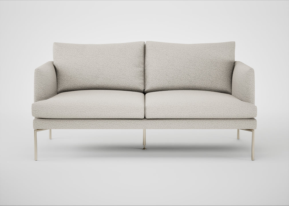 Matera 2 Seater Sofa Loop Boucle Polar / Stainless Steel