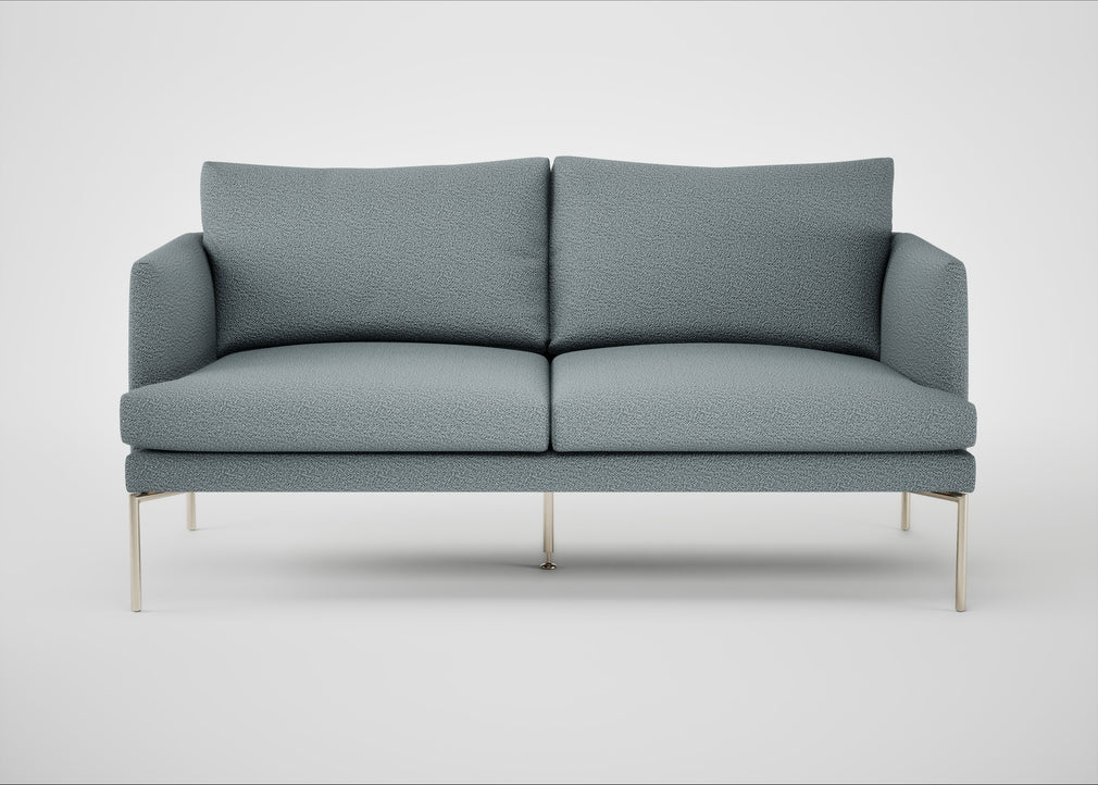 Matera 2 Seater Sofa Loop Boucle Sky / Stainless Steel