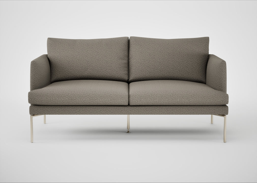 Matera 2 Seater Sofa Loop Boucle Taupe / Stainless Steel