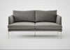 Matera 2 Seater Sofa Nobilis Velvet Dolphin / Stainless Steel