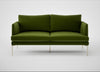 Matera 2 Seater Sofa Nobilis Velvet Leaf / Stainless Steel