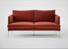 Matera 2 Seater Sofa Nobilis Velvet Rust / Stainless Steel