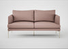 Matera 2 Seater Sofa Siena Cotton Dusky Pink / Stainless Steel