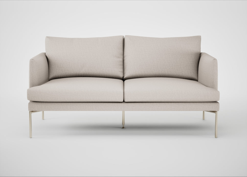 Matera 2 Seater Sofa Siena Cotton Natural / Stainless Steel