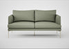Matera 2 Seater Sofa Siena Cotton Pistachio / Stainless Steel