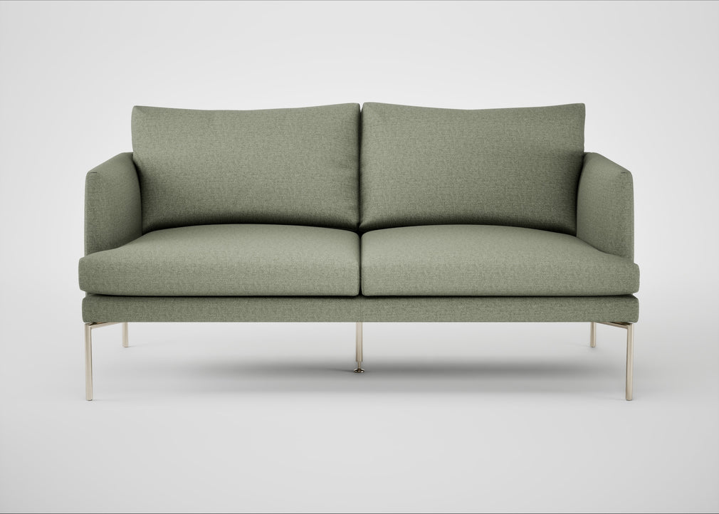 Matera 2 Seater Sofa Siena Cotton Pistachio / Stainless Steel