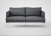 Matera 2 Seater Sofa Siena Cotton Shale Grey / Stainless Steel