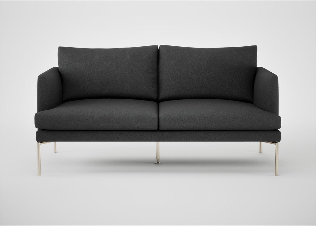Matera 2 Seater Sofa St Moritz Wool Grey / Stainless Steel