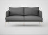 Matera 2 Seater Sofa St Moritz Wool Light Grey / Stainless Steel