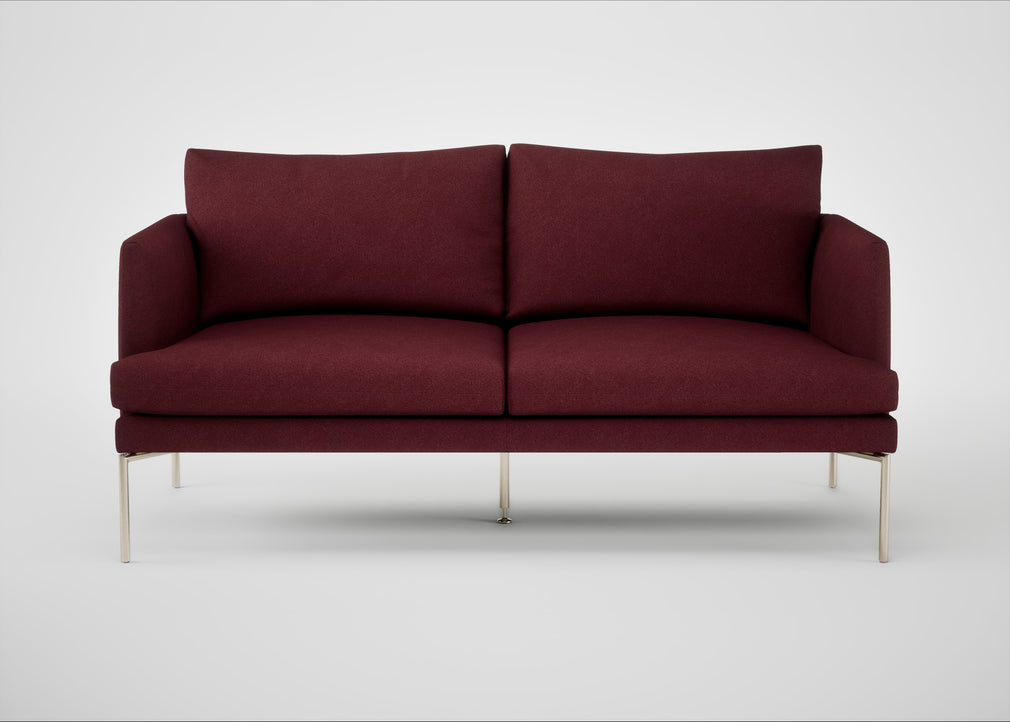 Matera 2 Seater Sofa St Moritz Wool Red / Stainless Steel