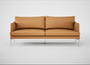 Matera 3 Seater Sofa Daino Leather Parchment / Stainless Steel