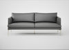 Matera 3 Seater Sofa Daino Leather Steel / Stainless Steel