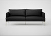 Matera 3 Seater Sofa Leather Grain Graphite 063 / Stainless Steel
