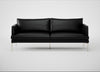 Matera 3 Seater Sofa Leather Stonewash Vintage Green 278 / Stainless Steel