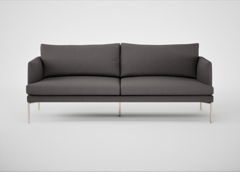 Matera 3 Seater Sofa Loop Boucle Granite / Stainless Steel
