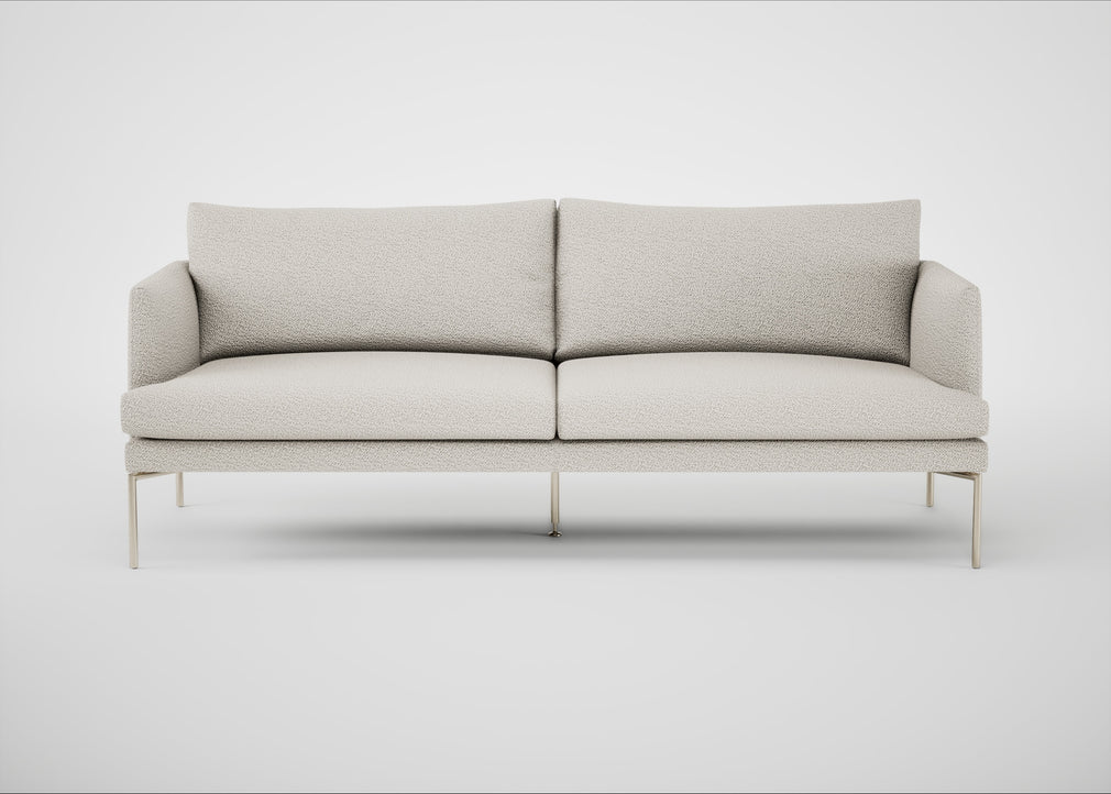 Matera 3 Seater Sofa Loop Boucle Polar / Stainless Steel