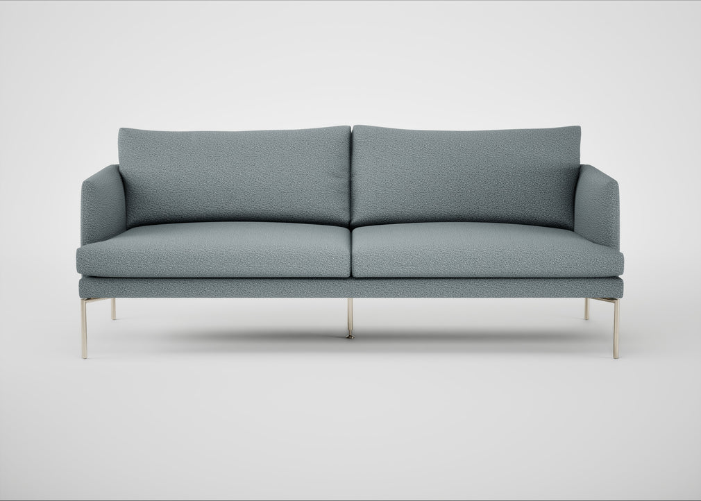 Matera 3 Seater Sofa Loop Boucle Sky / Stainless Steel